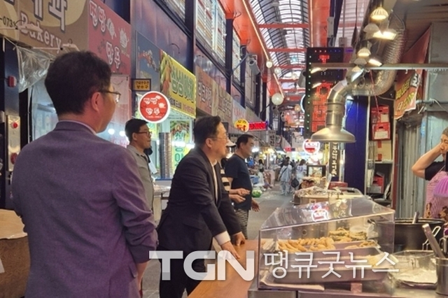 이장우 대전시장, 전통시장에서 폭염 대응 점검