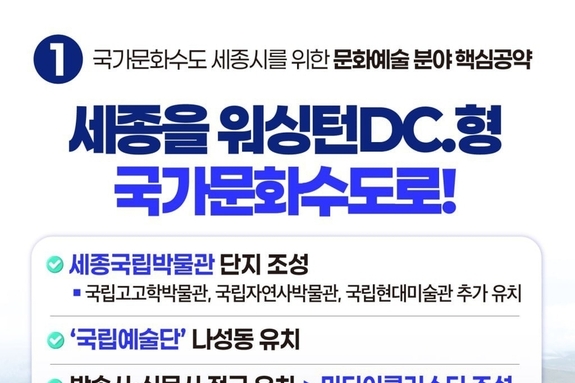 이춘희 “"세종, 워싱턴 D.C.형 '국가문화수도'로 체급 키운다"