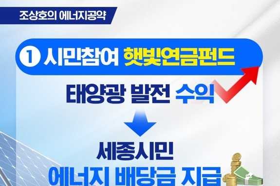 조상호 세종시장 예비후보, “이재명 정부의 햇빛연금, 세종에서 완성하겠다”